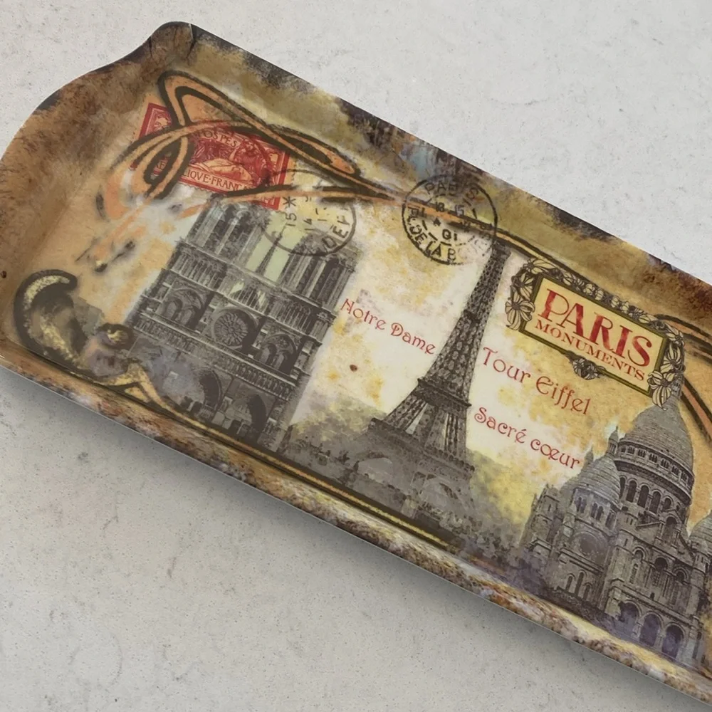 Paris Themed Brown Tray